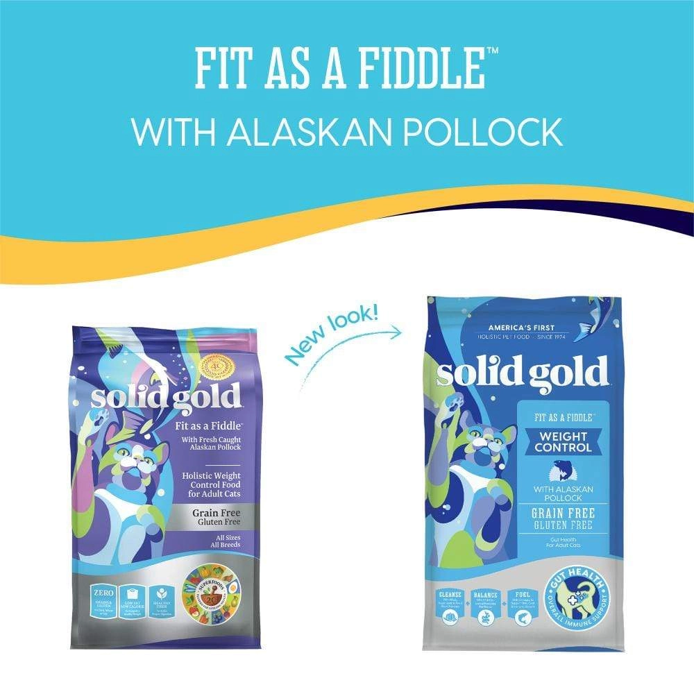 Solid Gold Fit as a Fiddle Grain Free Adult Alaskan Pollock Recipe Dry Cat Food