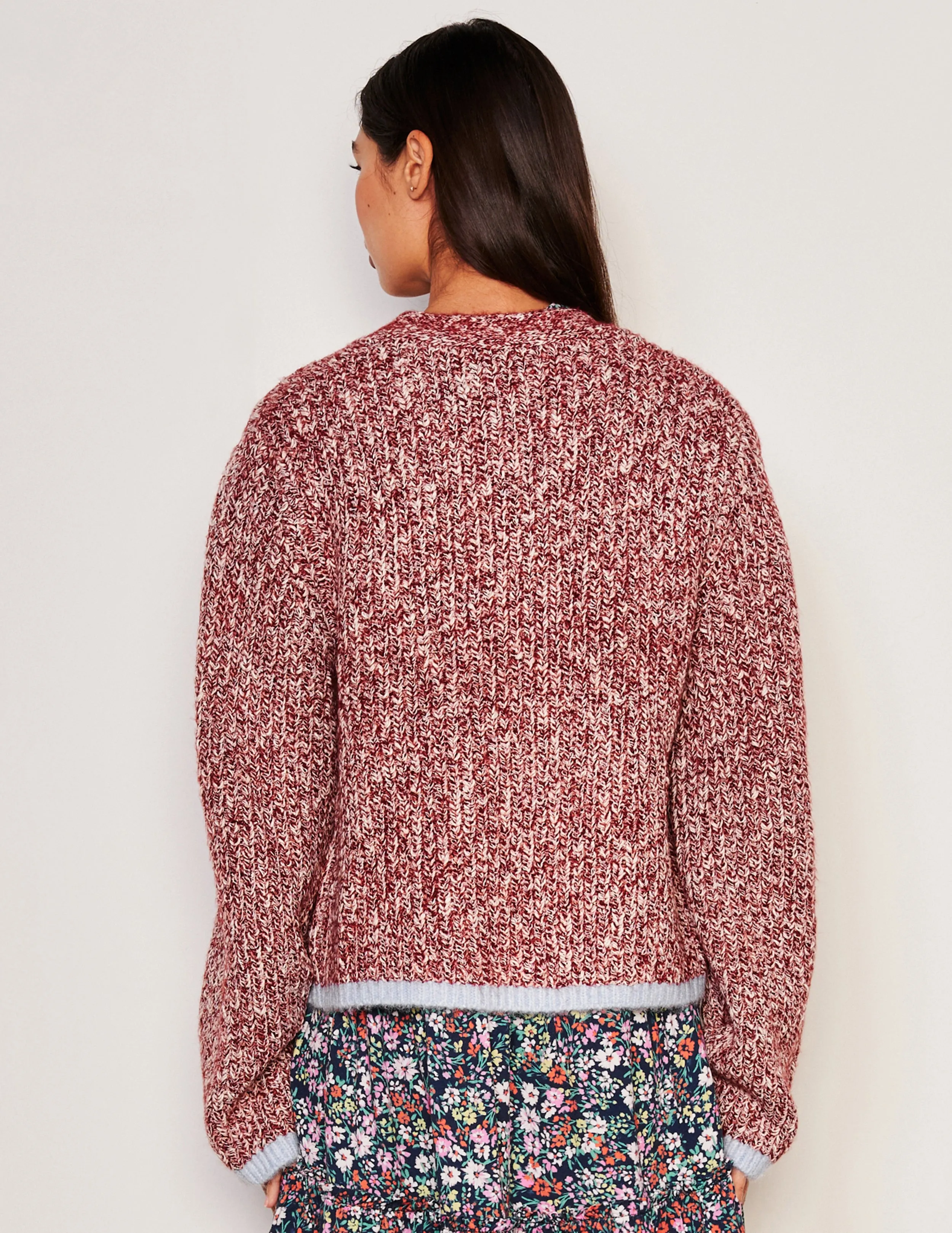 Sundry Cardigan Sweater in Red Rock