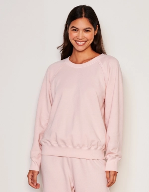 Sundry Raglan Sweatshirt & Basic Sweatpant in Set Flush Pink