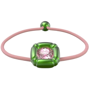 Swarovski Women's Bracelet - Dulcis Green and Pink Cushion Cut Crystals | 5613643