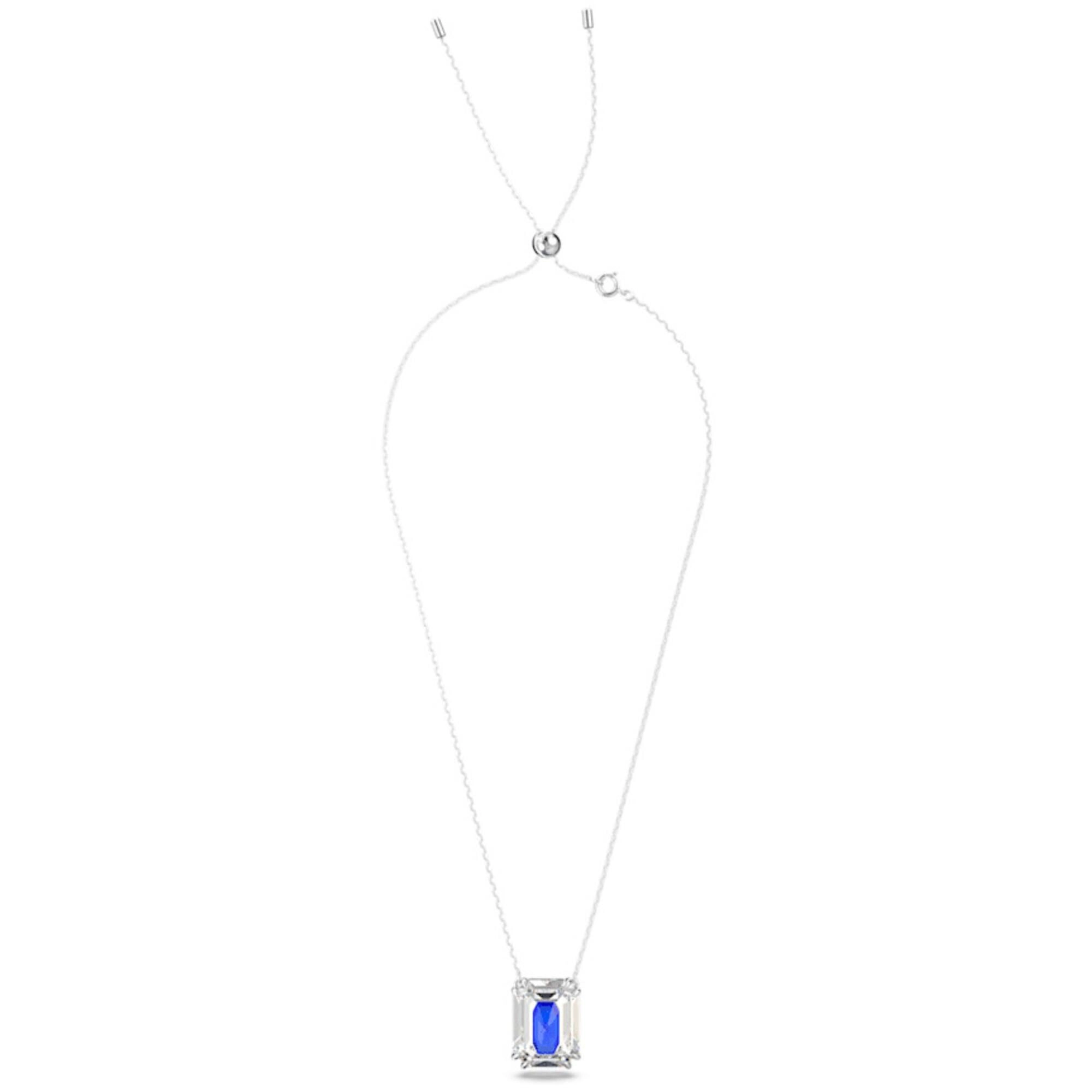 Swarovski Women's Necklace - Chroma Rhodium Plated Chain Octagon Cut Crystal | 5600625