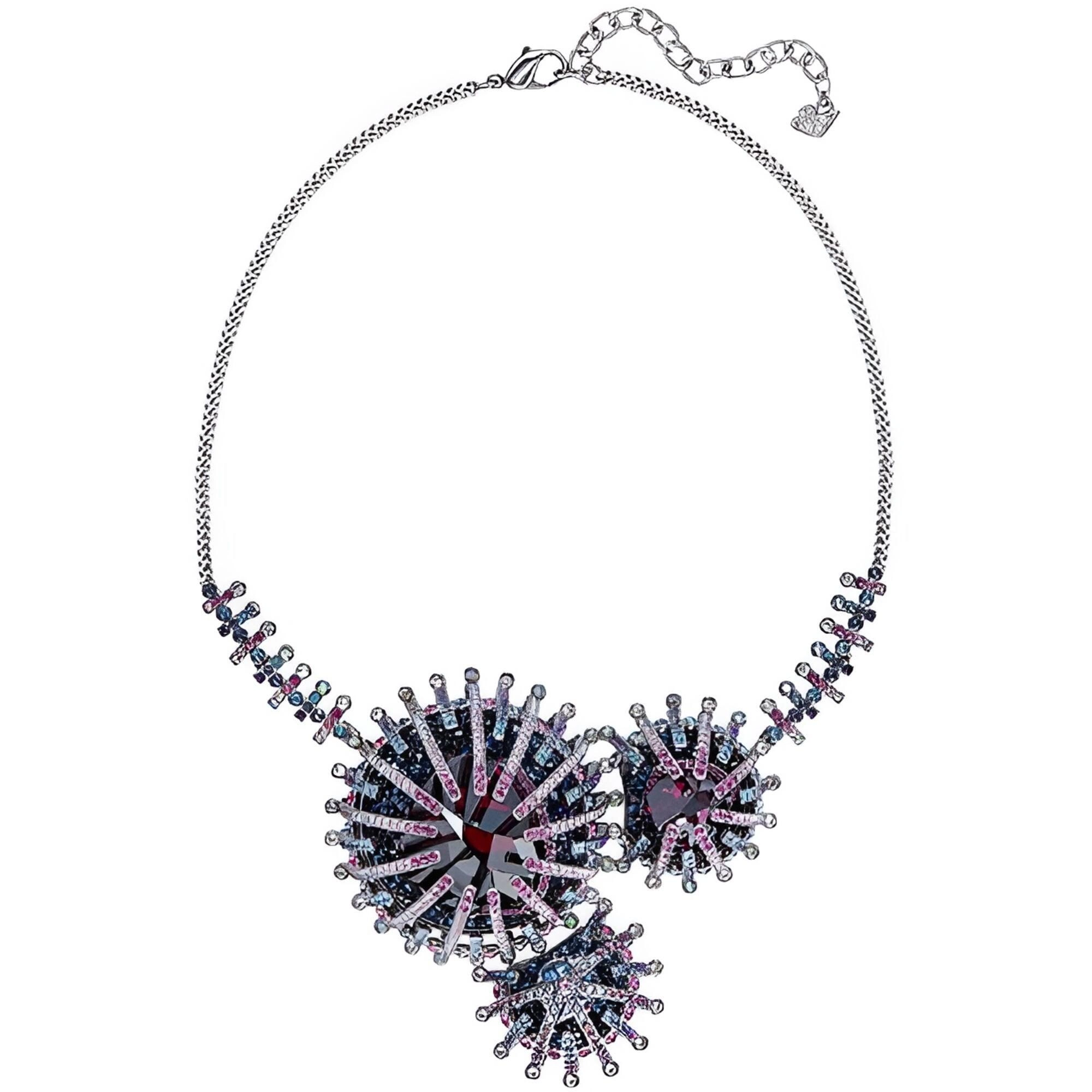 Swarovski Women's Necklace - Efflorescence Rhodium Plated Crystals Pave | 5199662