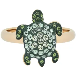 Swarovski Women's Ring - Mustique Sea Life Green Crystal Turtle, Size 6.5 | 5524497