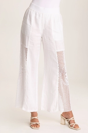 Tangent Linen/Crochet Wide Leg Pant