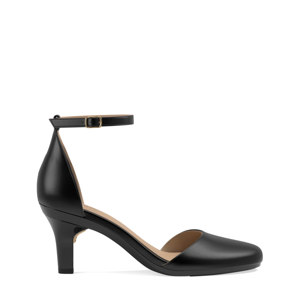 The Jocelyn - Coal Leather 3 Stiletto
