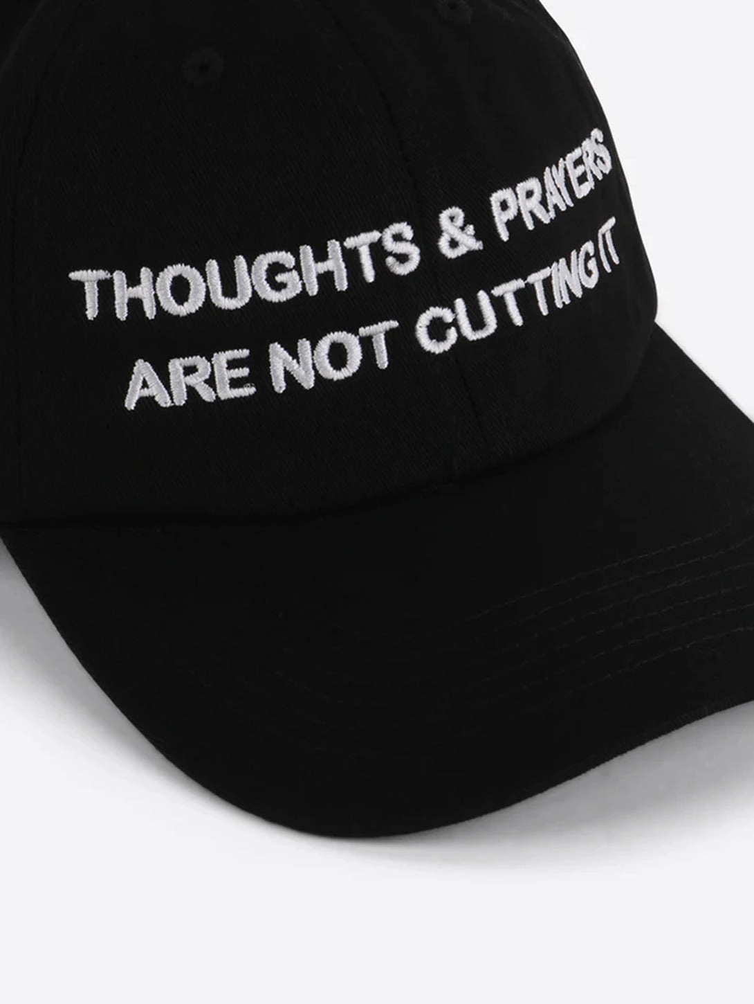 Thoughts & Prayers Dad Cap - Black/White