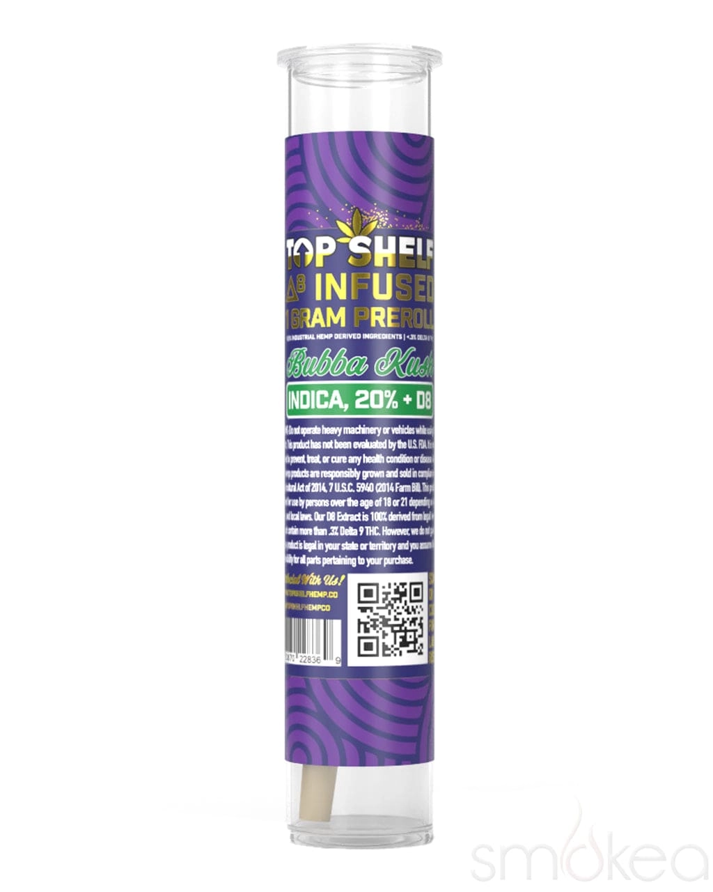 Top Shelf Hemp Delta 8 Infused Pre-Roll - Bubba Kush