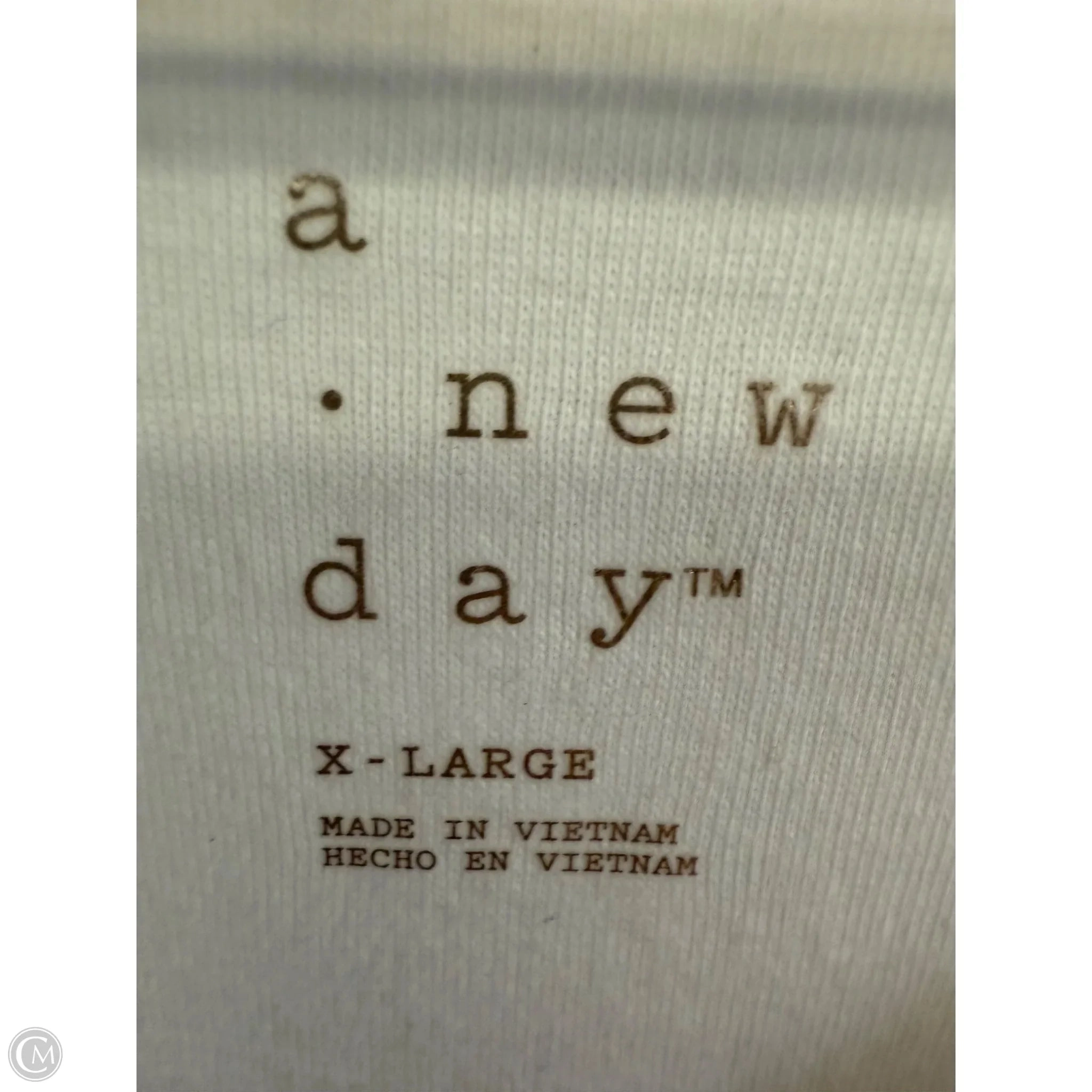 Top Short Sleeve Basic By A New Day In White, Size: Xl