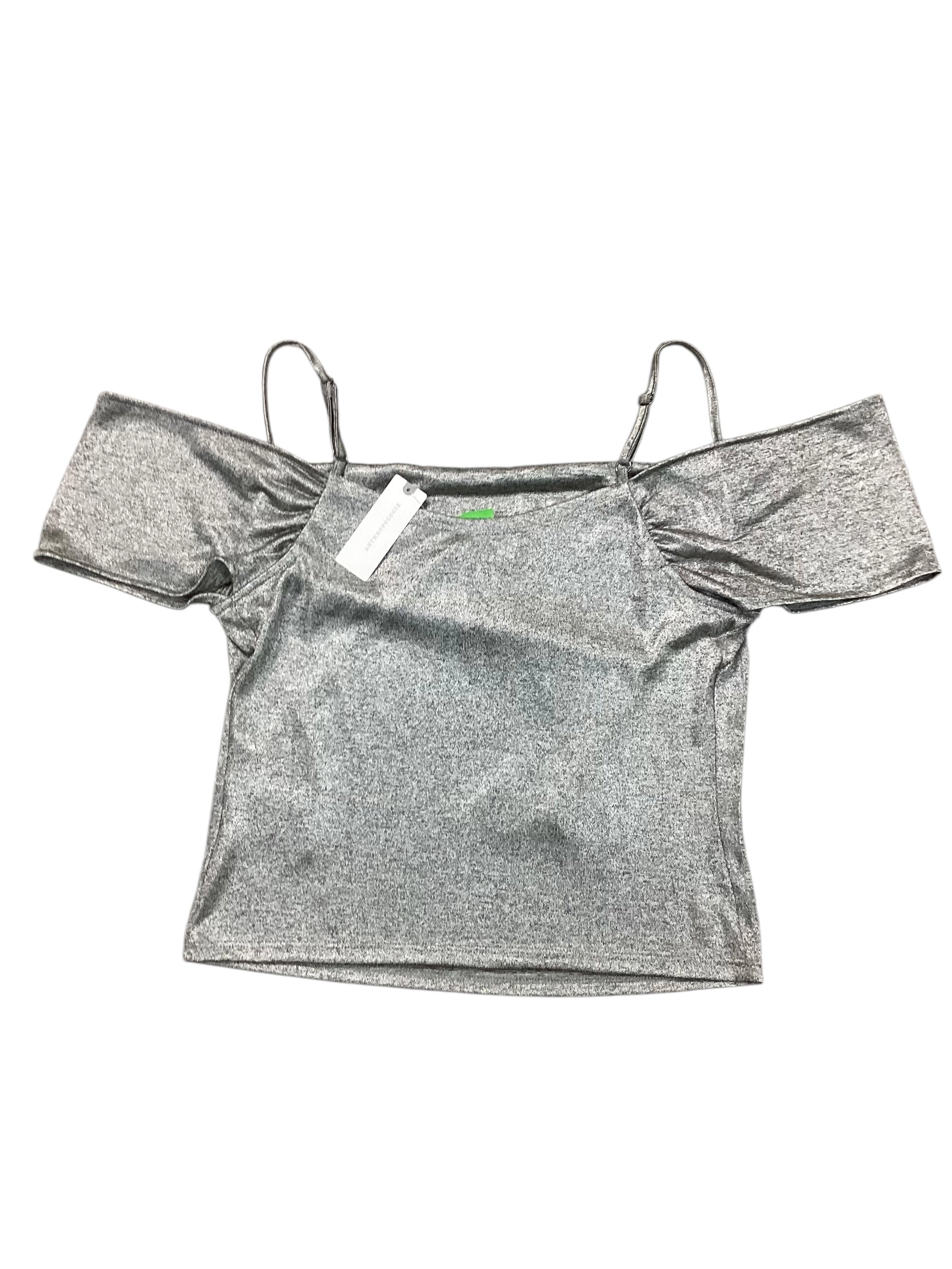 Top Ss By Anthropologie In Silver, Size:S