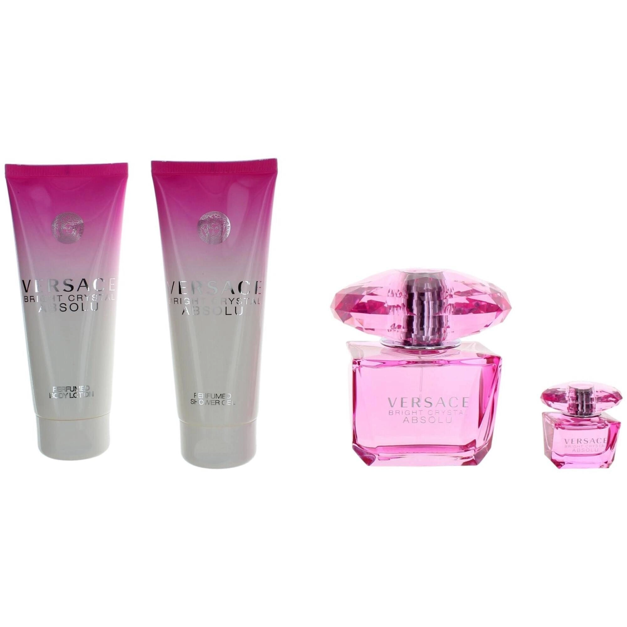 Versace Women's Personal Care Gift Set - Bright Crystal Absolu Enchanting, 4 Piece
