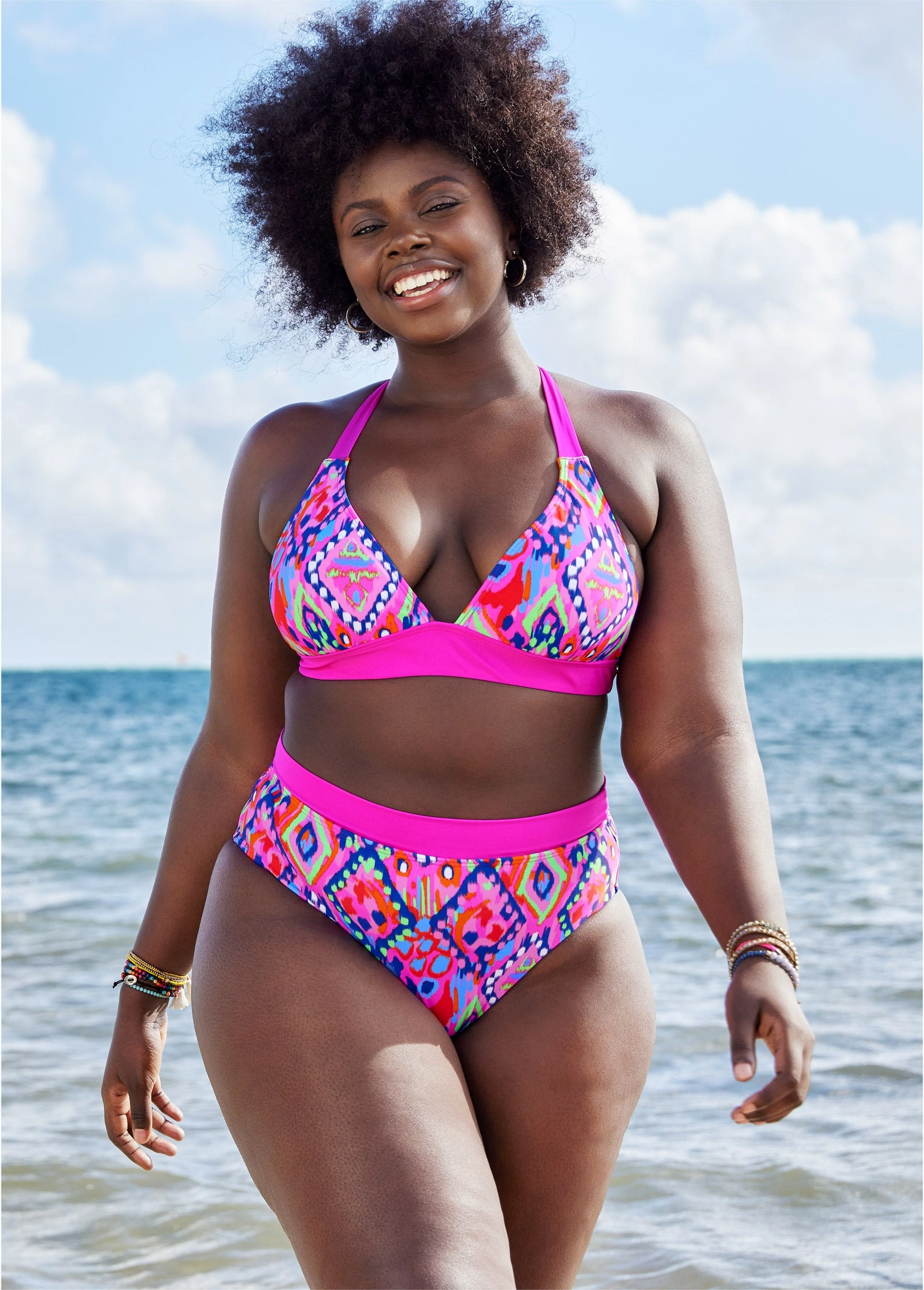Volley High-Waist Bottom - Paradise Bright