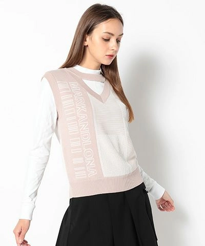 Women's CD9-BPVK knit vest PINK BEIGE
