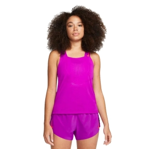 Womens Nike Dri-FIT ADV AeroSwift Singlet - Vivid Purple / Bright Crimson