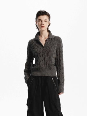 Wool Cable Knit Sweater