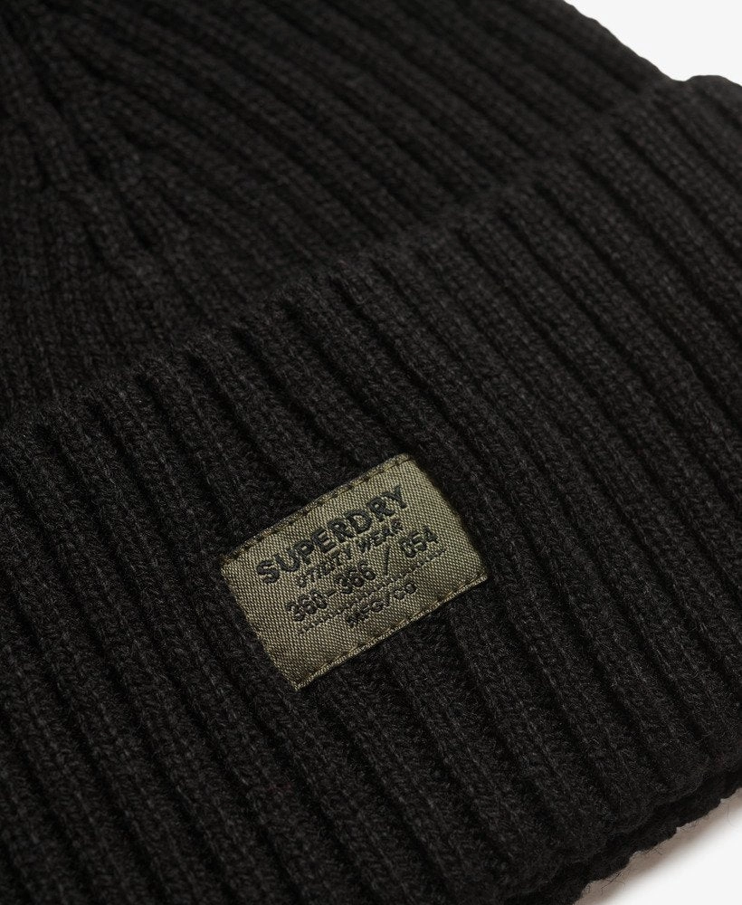 Workwear Knitted Beanie Hat | Black