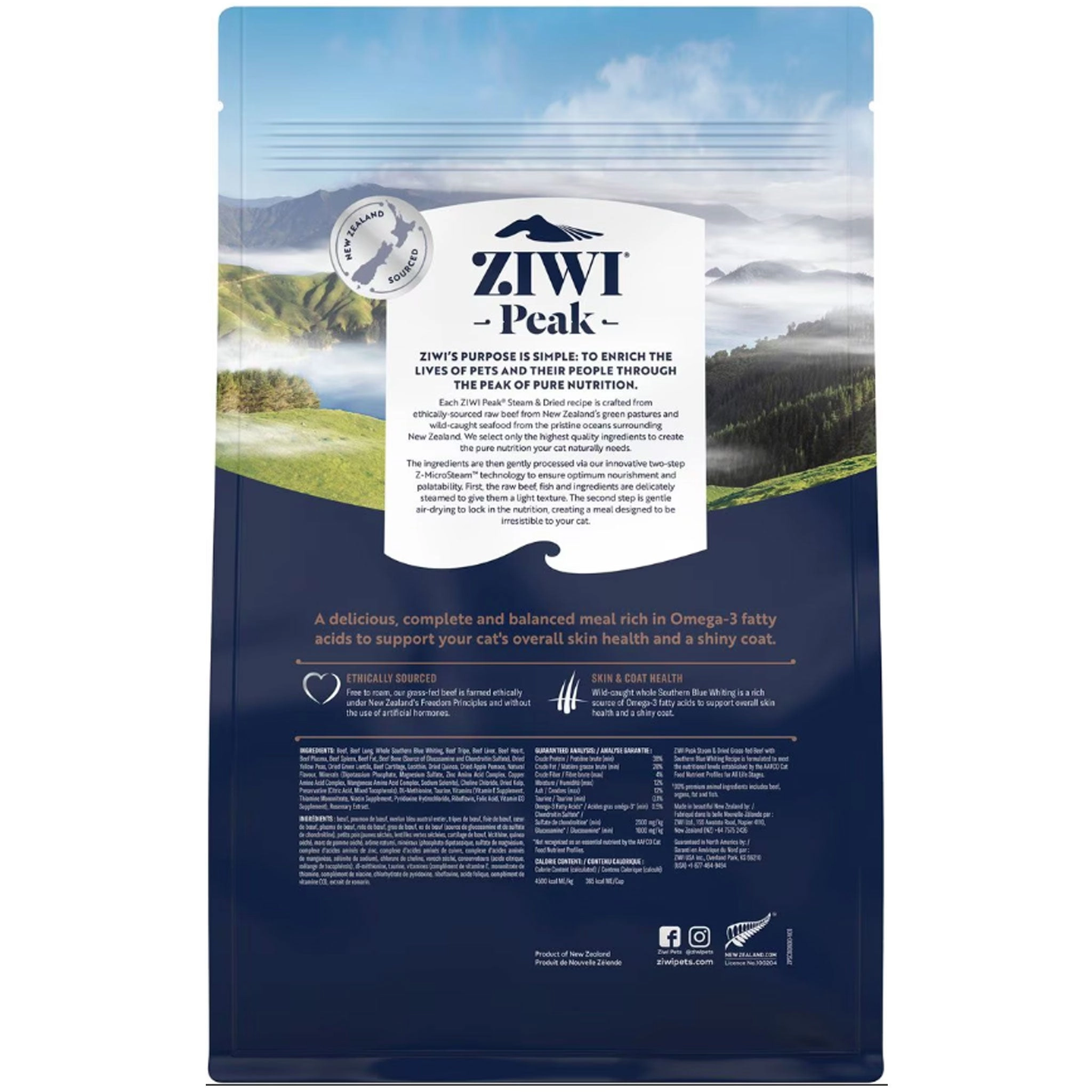 Ziwi Peak Steam & Dried Beef Cat Food