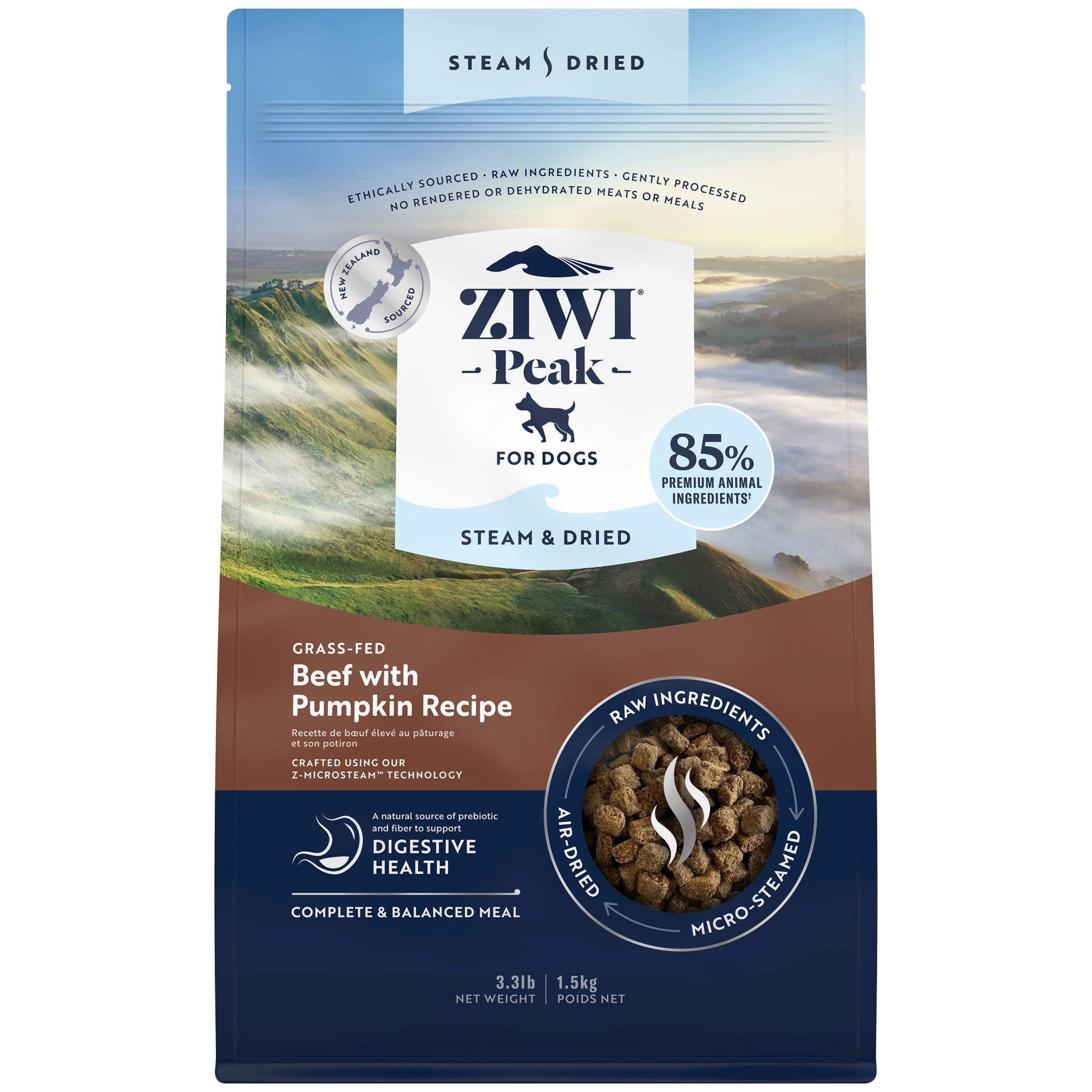 Ziwi Peak Steam & Dried Beef Dog Food