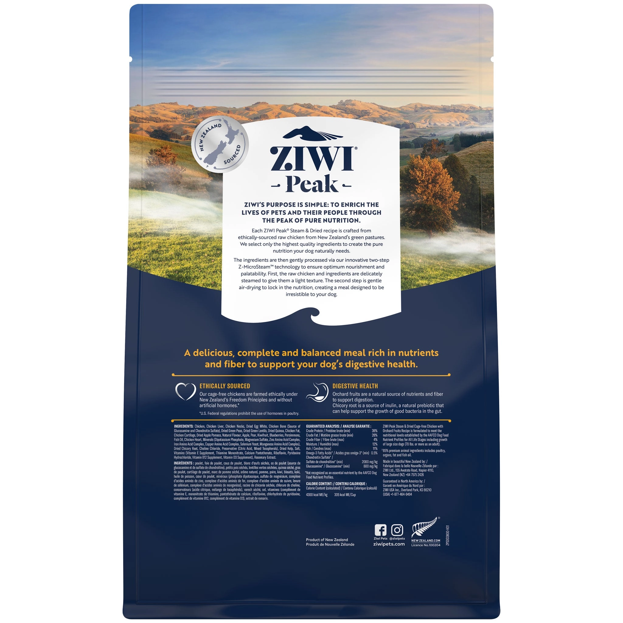 Ziwi Peak Steam & Dried Chicken Dog Food