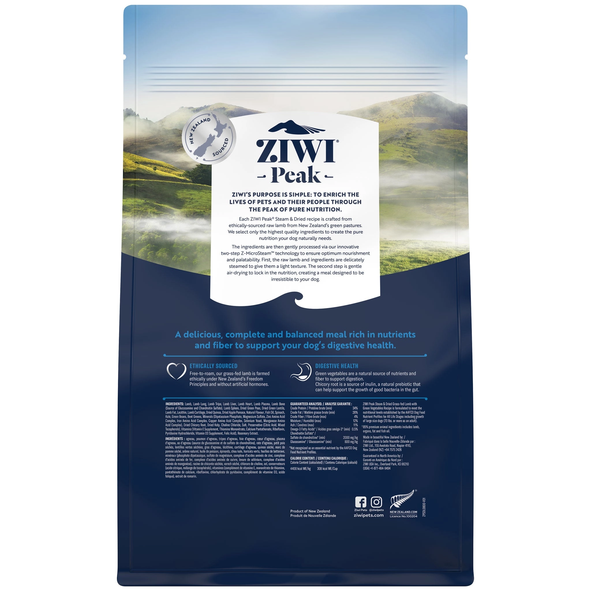 Ziwi Peak Steam & Dried Lamb Dog Food