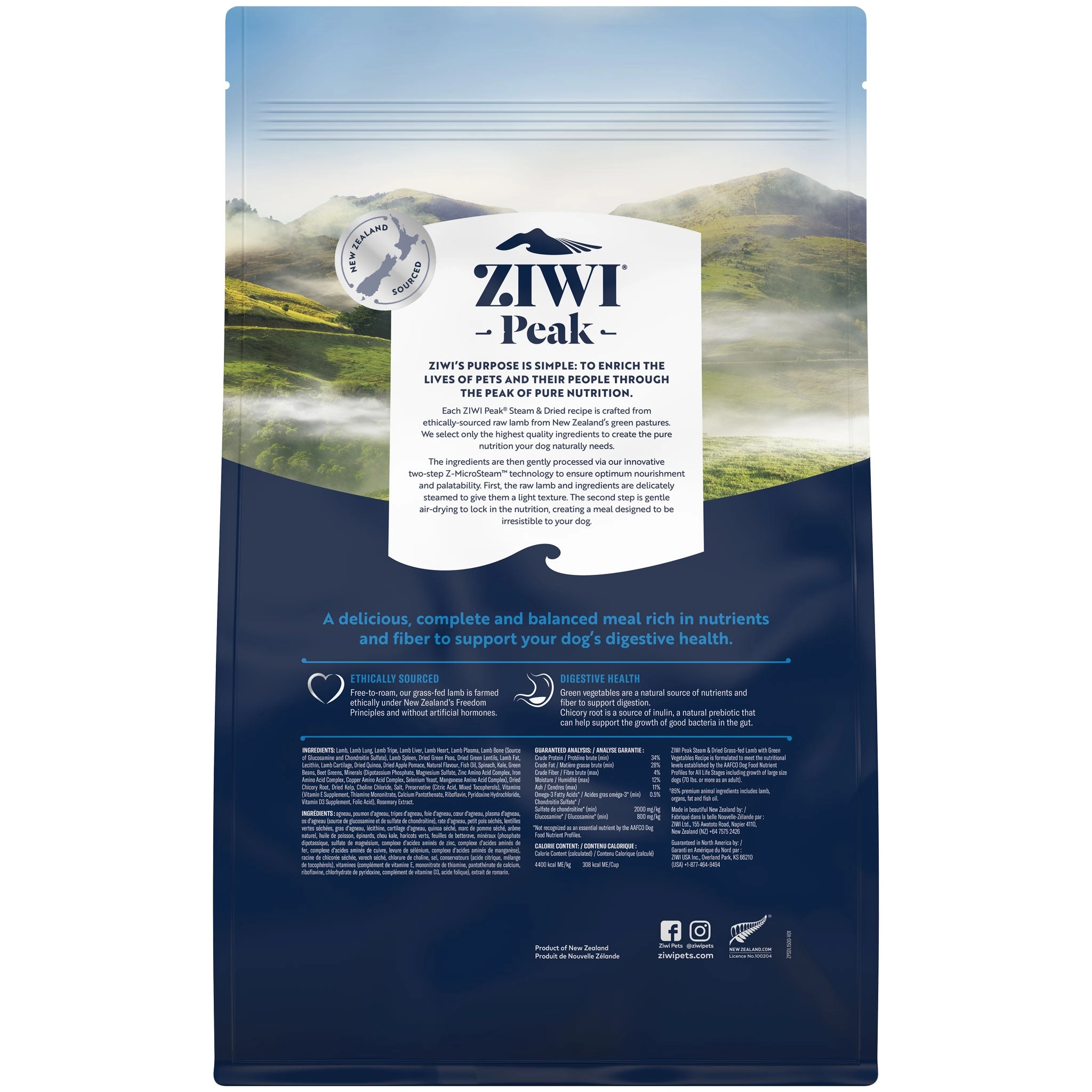Ziwi Peak Steam & Dried Lamb Dog Food